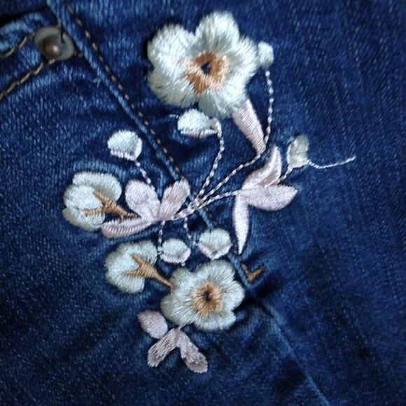 JEANS by TIME and TRU  EMBROIDERED Never Worn Wash JUNIORS Size 14 - Picture 4 of 11